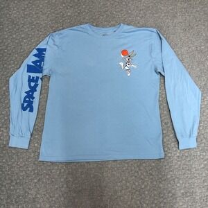 Space Jam Shirt Mens Extra Large Blue Tune Squad Basketball Everyday Casual Norm